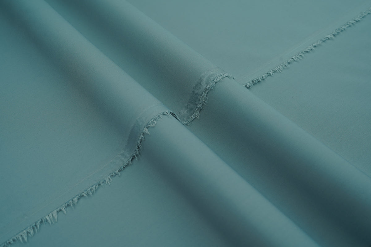 Zauq unstitched blended fabric suit Cyan Grey