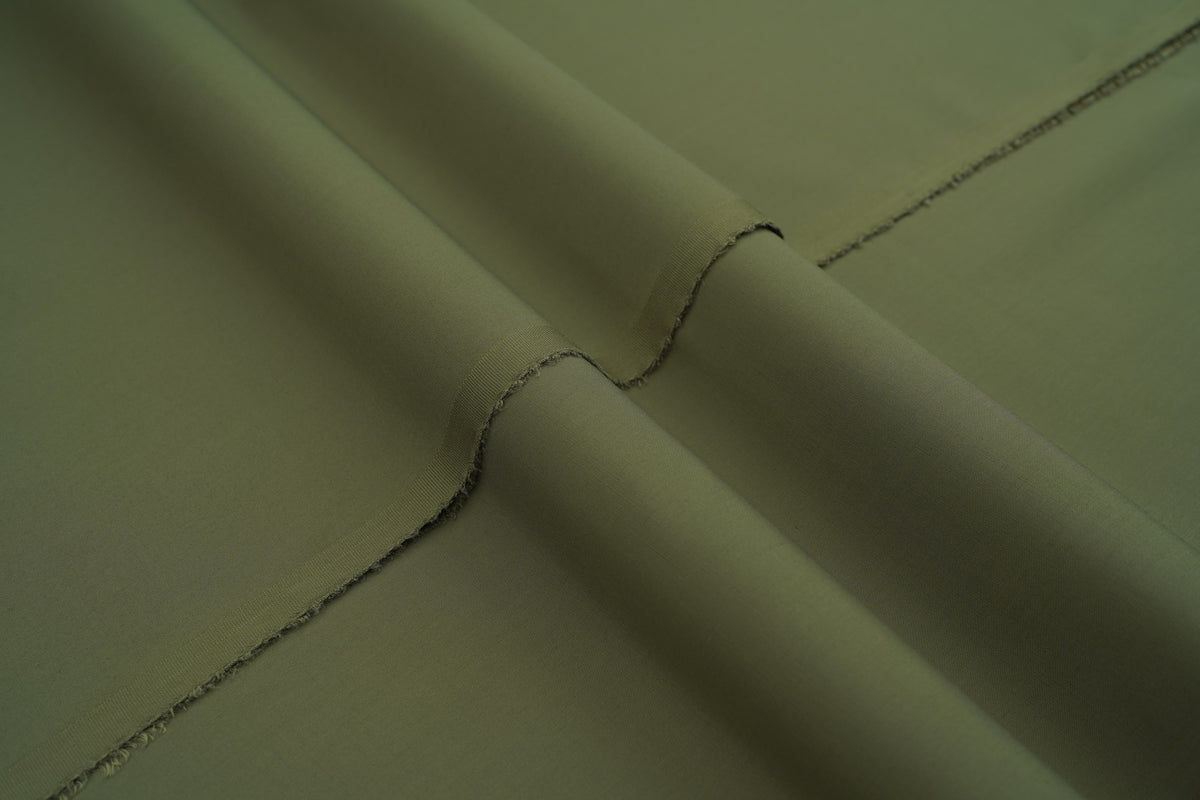 Zauq unstitched blended fabric suit Antique Olive